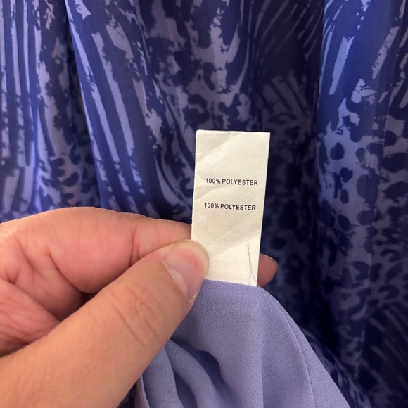 NWT Ramy Brook Alanna Off Shoulder Ruffle Blouse Blue Animal Print XXS - Picture 8 of 11